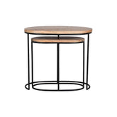 Romeo Table Round Black & Gold - Furniture Castle